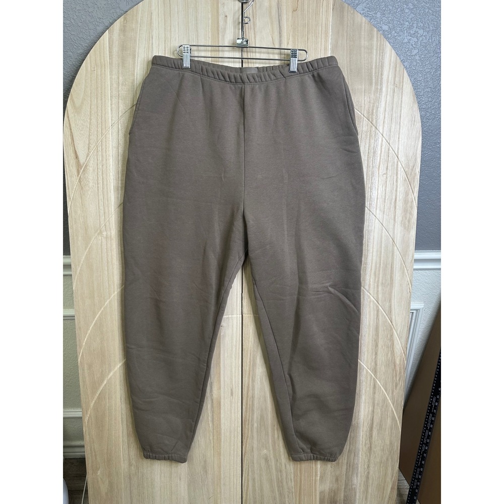 Nuuds‎ Everyday Sweatpants Cocoa Brown Fleece Lined Joggers Mens Large L